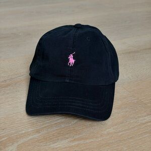 RARE Vintage Polo Ralph Lauren Pink Pony Cap Hat 100% Cotton Unisex Made in USA